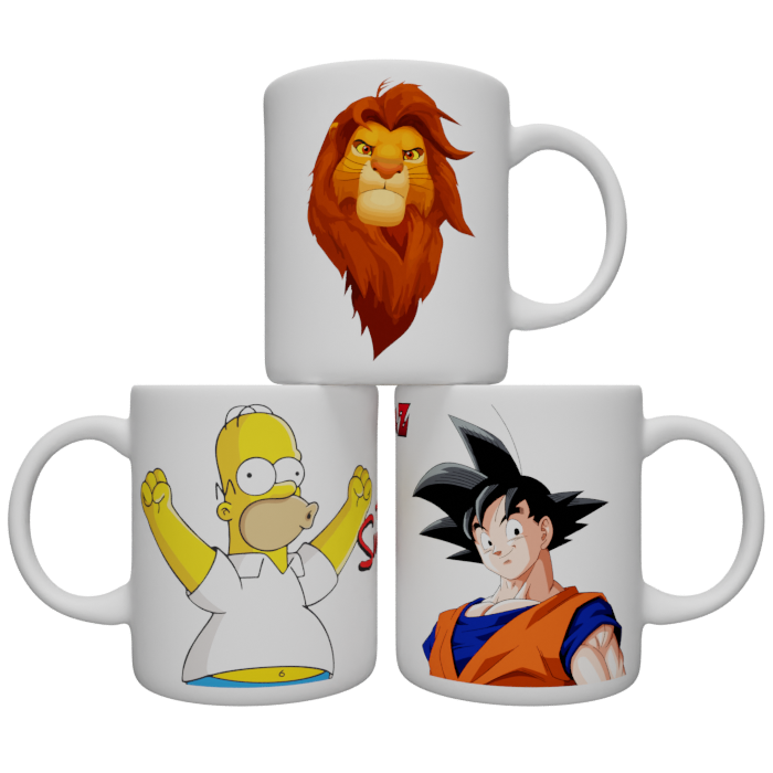Mugs de la collection anime, personnalisés pour les fans.